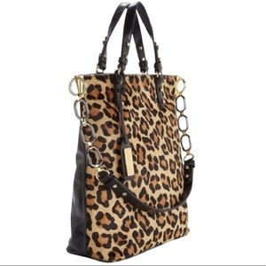 NWT Badgley Mischka Tish Haircalf Satchel